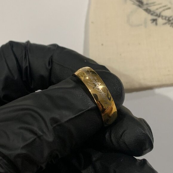 The One Ring of Power – Forged Replica with Pouch & Leather Rope - Picture 5 of 6